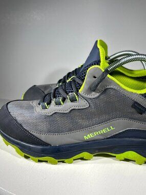 Merrell Moab Speed Boys Hiking Shoes Waterproof Size 5 M Trail Hike Gray Sneaker